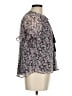Allison 100% Polyester Purple Short Sleeve Blouse Size M - photo 4