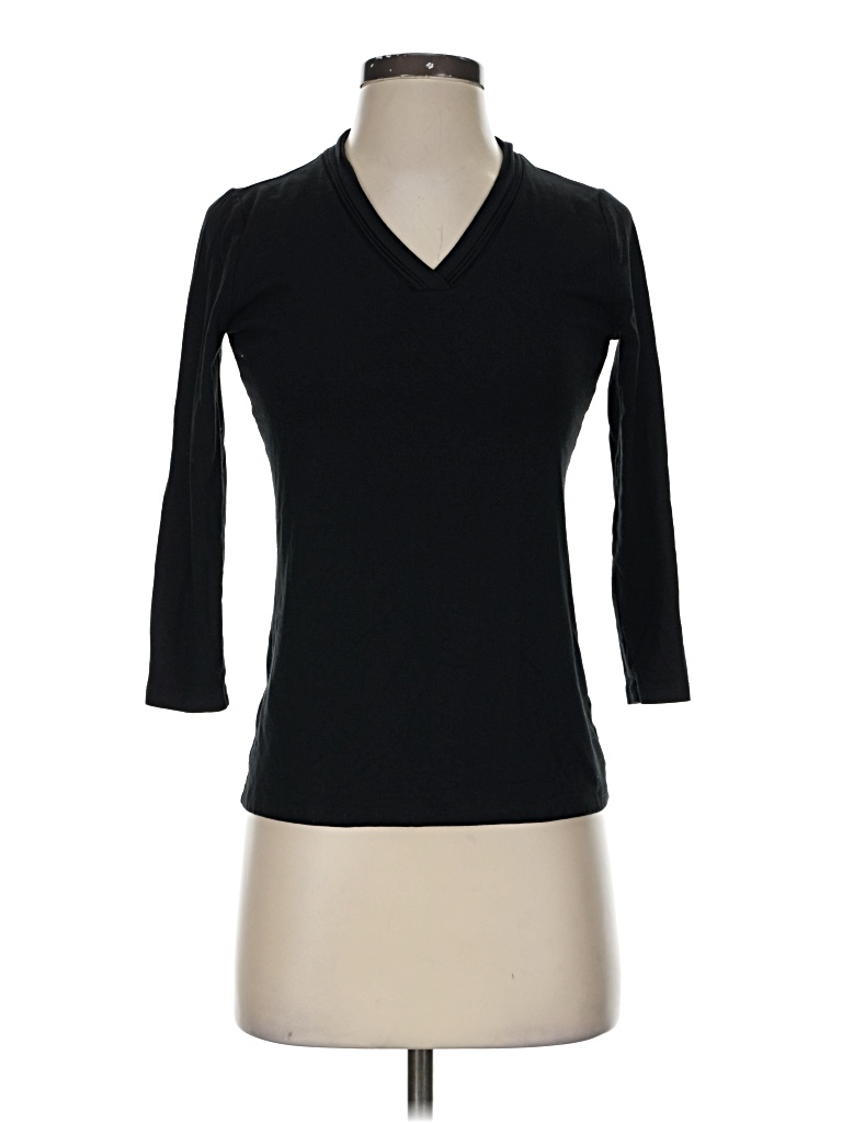 Pre-owned Talbots 3/4 Sleeve T-shirt In Black