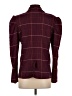 Central Park West Plaid Burgundy Blazer Size S - photo 2