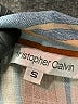 Christopher Calvin Stripes Tan 3/4 Sleeve Blouse Size S - photo 7
