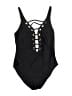 Unbranded Solid Black One Piece Swimsuit Size 12 - photo 1