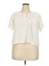 Madewell Ivory Short Sleeve Blouse Size 2X - photo 1