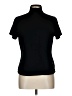 Anika Black Short Sleeve Top Size L - photo 1