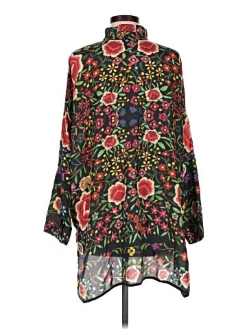 Johnny Was 3/4 Sleeve Silk Top (view 2)