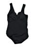 Assorted Brands Solid Black One Piece Swimsuit Size L - photo 2