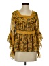 V Cristina 100% Polyester Yellow 3/4 Sleeve Blouse Size S - photo 1