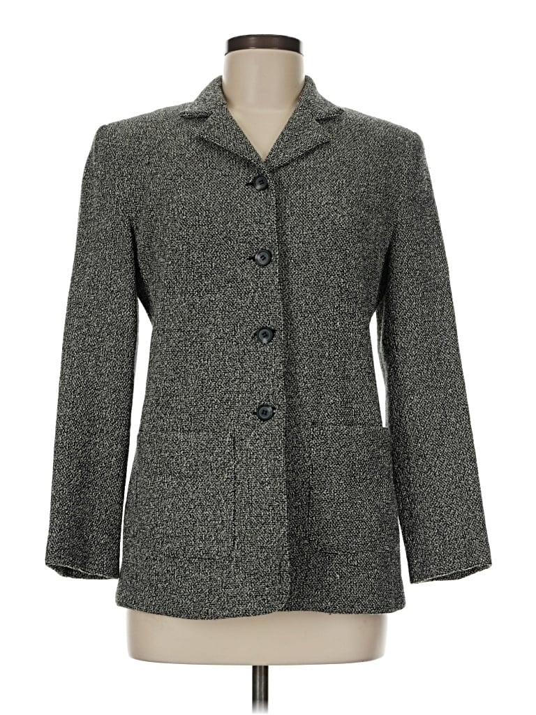 Pre-owned Jjill Blazer Jacket In Gray