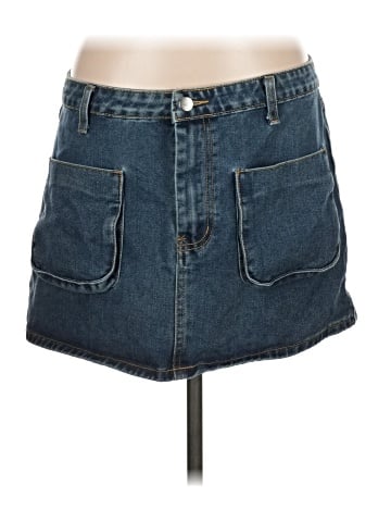 PrettyLittleThing Denim Skirt (view 1)