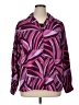 Notations 100% Polyester Print Purple Long Sleeve Blouse Size 1X - photo 1