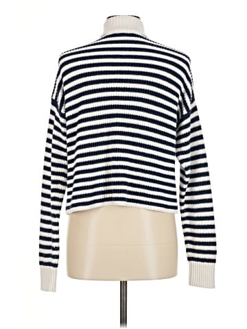 Madewell Ribbed Half-Zip Sweater in Stripe (view 2)