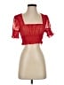 Superdown 100% Polyester Red Short Sleeve Top Size XS - photo 1