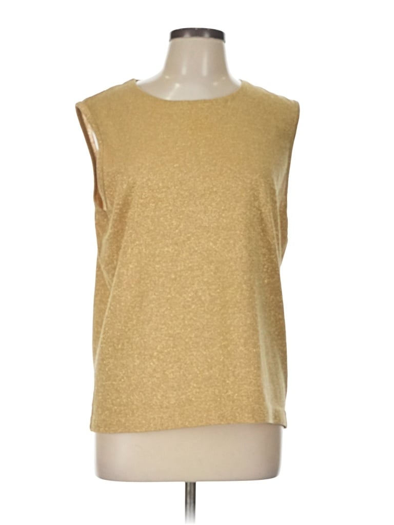 Pre-owned Bob Mackie Sleeveless T-shirt In Gold