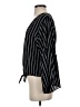 Lavender Fields Black 3/4 Sleeve Blouse Size S - photo 5
