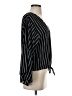 Lavender Fields Black 3/4 Sleeve Blouse Size S - photo 4