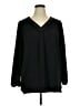 Apt. 9 100% Polyester Black Long Sleeve Blouse Size XL - photo 1