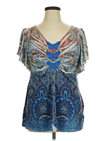 One World Short Sleeve Blouse (view 1)