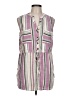Lee Purple Sleeveless Button-Down Shirt Size L - photo 1