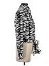 Elan 100% Polyester Animal Print Silver Long Sleeve Blouse Size S - photo 4