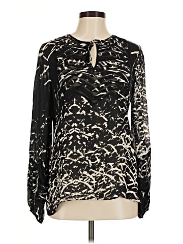 Parker Long Sleeve Silk Top (view 1)