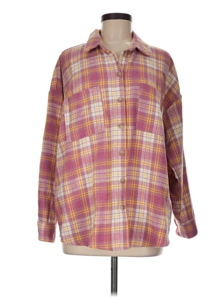 Pre-owned Pink Lily Long Sleeve Blouse In Purple