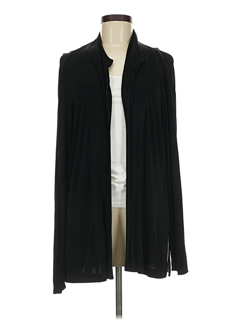 Pre-owned Travelers By Chico's Cardigan Sweater In Black