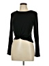 Gaze Black Long Sleeve Top Size L - photo 1