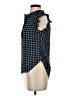 DKNY 100% Polyester Blue Sleeveless Blouse Size XS - photo 5