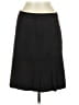 Kate Hill 100% Wool Solid Black Wool Skirt Size 8 Petite - photo 1
