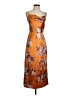 Unbranded 100% Polyester Orange Cocktail Dress Size S - photo 1