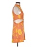 Zara Print Orange Cocktail Dress Size M - photo 4