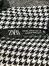 Zara Houndstooth Black Long Sleeve Blouse Size XS - photo 7