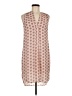 H&M 100% Polyester Print Tan Casual Dress Size 6 - photo 1