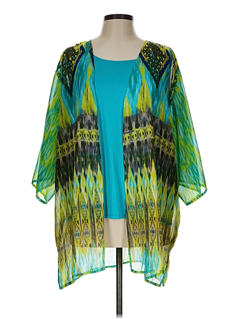 Pre-owned Kim Rogers Kimono In Green