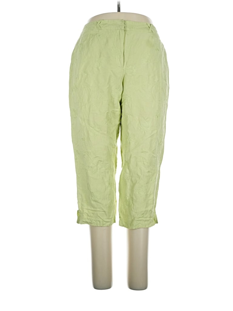 Pre-owned Larry Levine Linen Pants In Green
