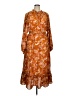 Unbranded 100% Polyester Paisley Orange Casual Dress Size XL - photo 1