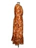 Unbranded 100% Polyester Paisley Orange Casual Dress Size XL - photo 4