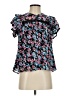 Allison 100% Polyester Blue Short Sleeve Blouse Size XS - photo 1