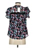 Allison 100% Polyester Blue Short Sleeve Blouse Size XS - photo 2