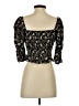 Unbranded Black 3/4 Sleeve Blouse Size S - photo 2