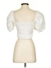 Sim & Sam 100% Cotton Ivory Short Sleeve Blouse Size M - photo 2
