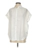 J. McLaughlin 100% Lyocell Solid White Short Sleeve Blouse Size S - photo 1