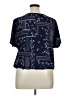 Modern Attraction Blue Short Sleeve Blouse Size XL - photo 2