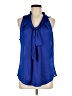 Adiva 100% Polyester Blue Sleeveless Blouse Size M - photo 1