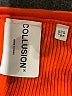 Collusion 100% Acrylic Orange Cardigan Size 6 - photo 7