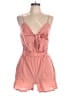 One Clothing 100% Cotton Solid Pink Romper Size L - photo 1