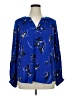 Nine West 100% Polyester Blue Long Sleeve Blouse Size XL - photo 1