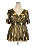 Torrid Gold Short Sleeve Top Size 2X Plus (2) - photo 1