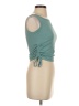 Shein Teal Sleeveless T-Shirt Size S - photo 4