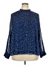 Halogen 100% Polyester Blue Long Sleeve Blouse Size XXL - photo 1