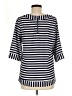 papermoon designed exclusively for Stitch Fix 100% Polyester Stripes Blue 3/4 Sleeve Top Size M - photo 2